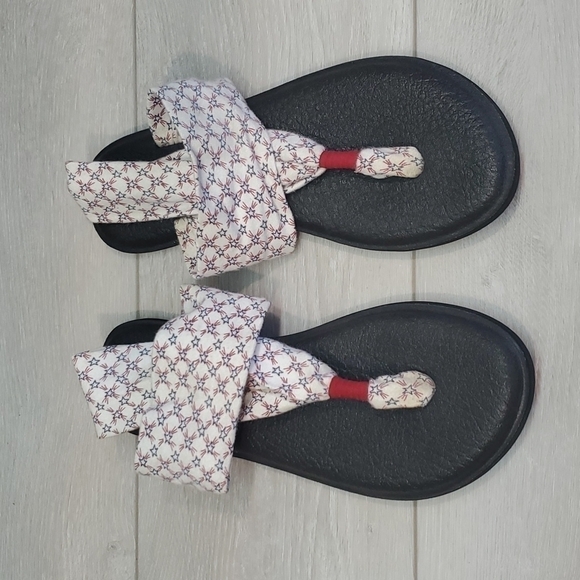 Sanuk Women Yoga Flip Flop Comfort Sandals Flats shoes sz 8 - Picture 3 of 9